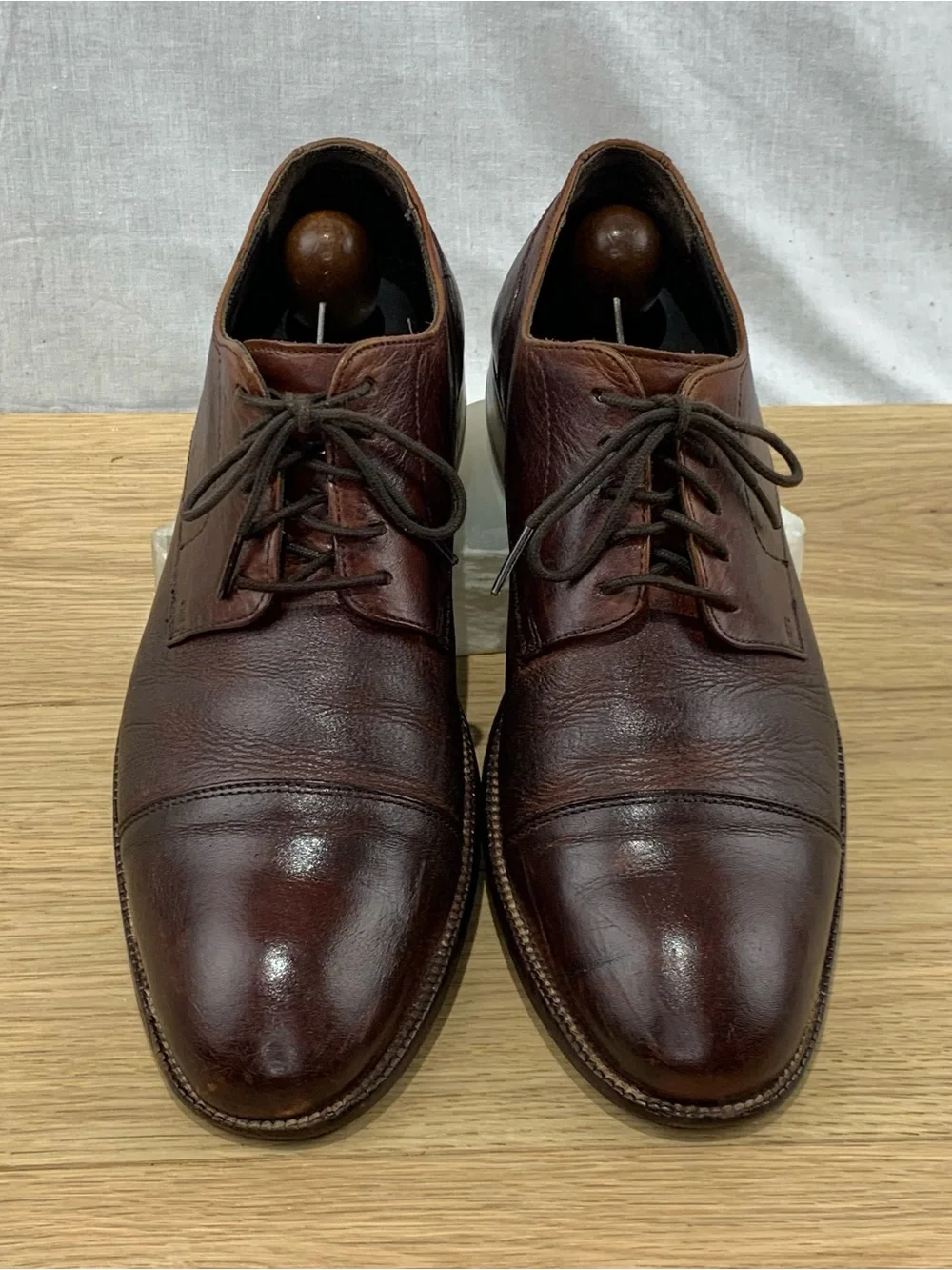 Cole Haan Men’s Size 9 M Cap Toe Oxford Dress Shoes Dark Brown